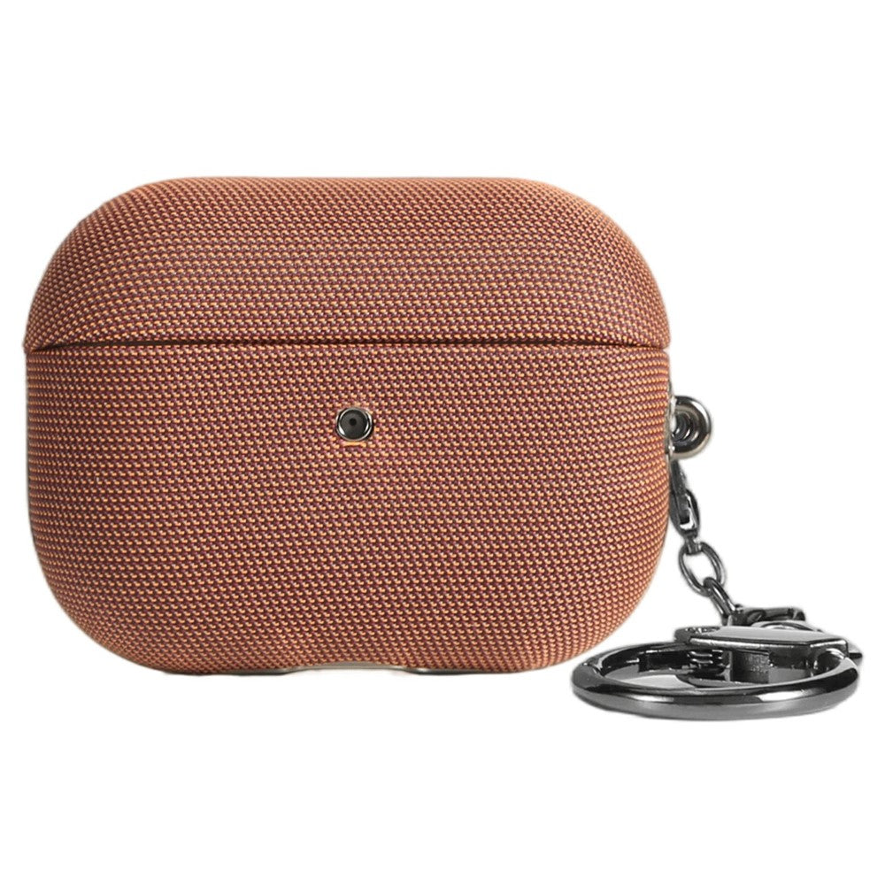 RIMBMAX J08 Compatible With  AirPods 5 / 4 Case Tech Fabric Anti Drop Earphone Cover with Carabiner - Brown