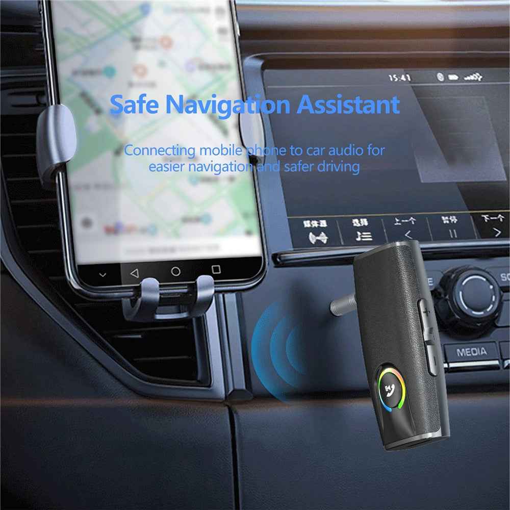 EARLDOM ET-M92 Bluetooth-compatible 5.3 Car Audio Adapter Hand-Free Call 3.5mm AUX Receiver