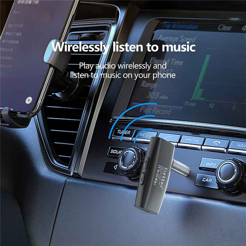 EARLDOM ET-M92 Bluetooth-compatible 5.3 Car Audio Adapter Hand-Free Call 3.5mm AUX Receiver