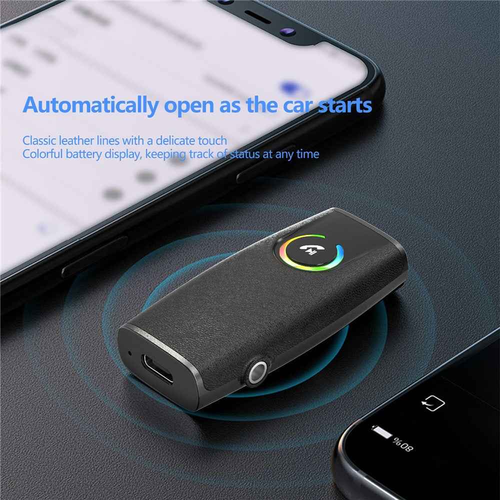 EARLDOM ET-M92 Bluetooth-compatible 5.3 Car Audio Adapter Hand-Free Call 3.5mm AUX Receiver