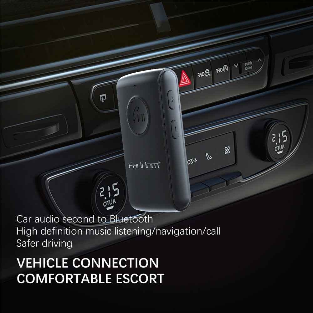 EARLDOM ET-BR02 Bluetooth-compatible 5.3 Adapter Hand-Free Call 3.5mm AUX Car Audio Speaker Stereo Receiver