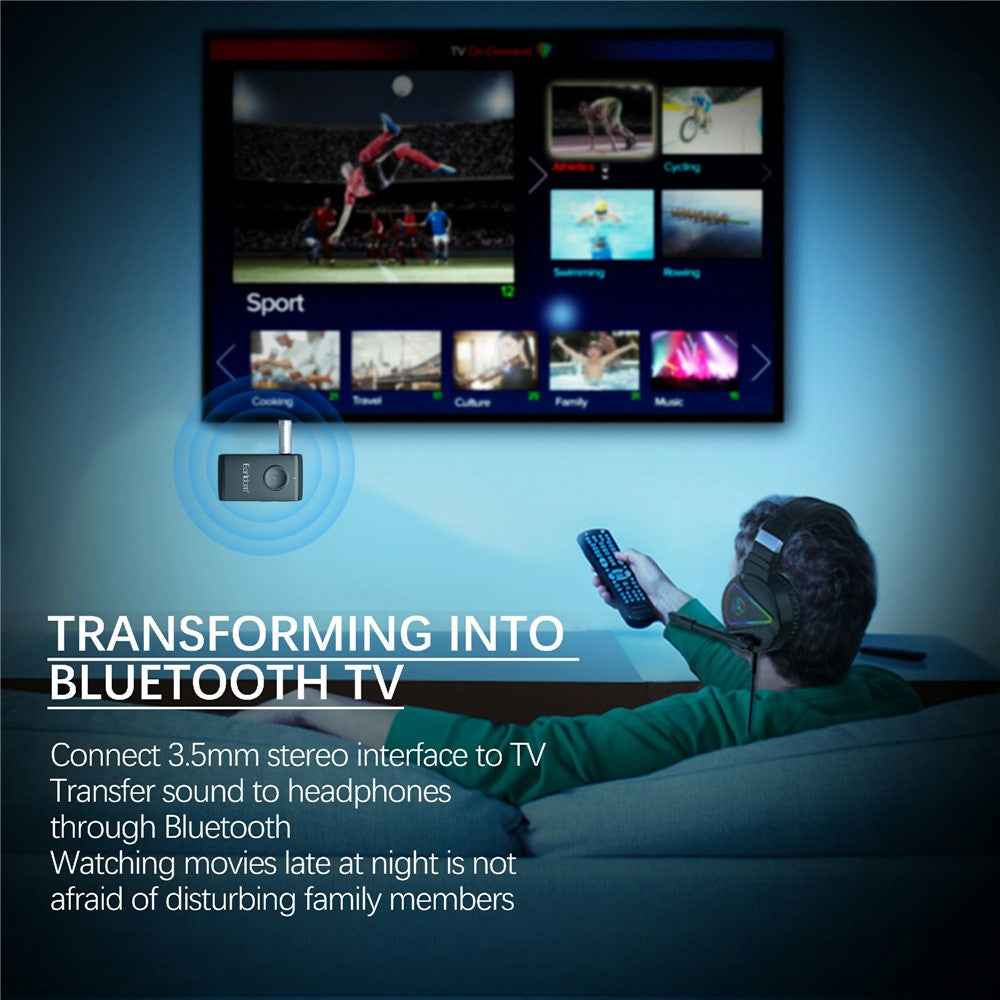 EARLDOM ET-BR02 Bluetooth-compatible 5.3 Adapter Hand-Free Call 3.5mm AUX Car Audio Speaker Stereo Receiver