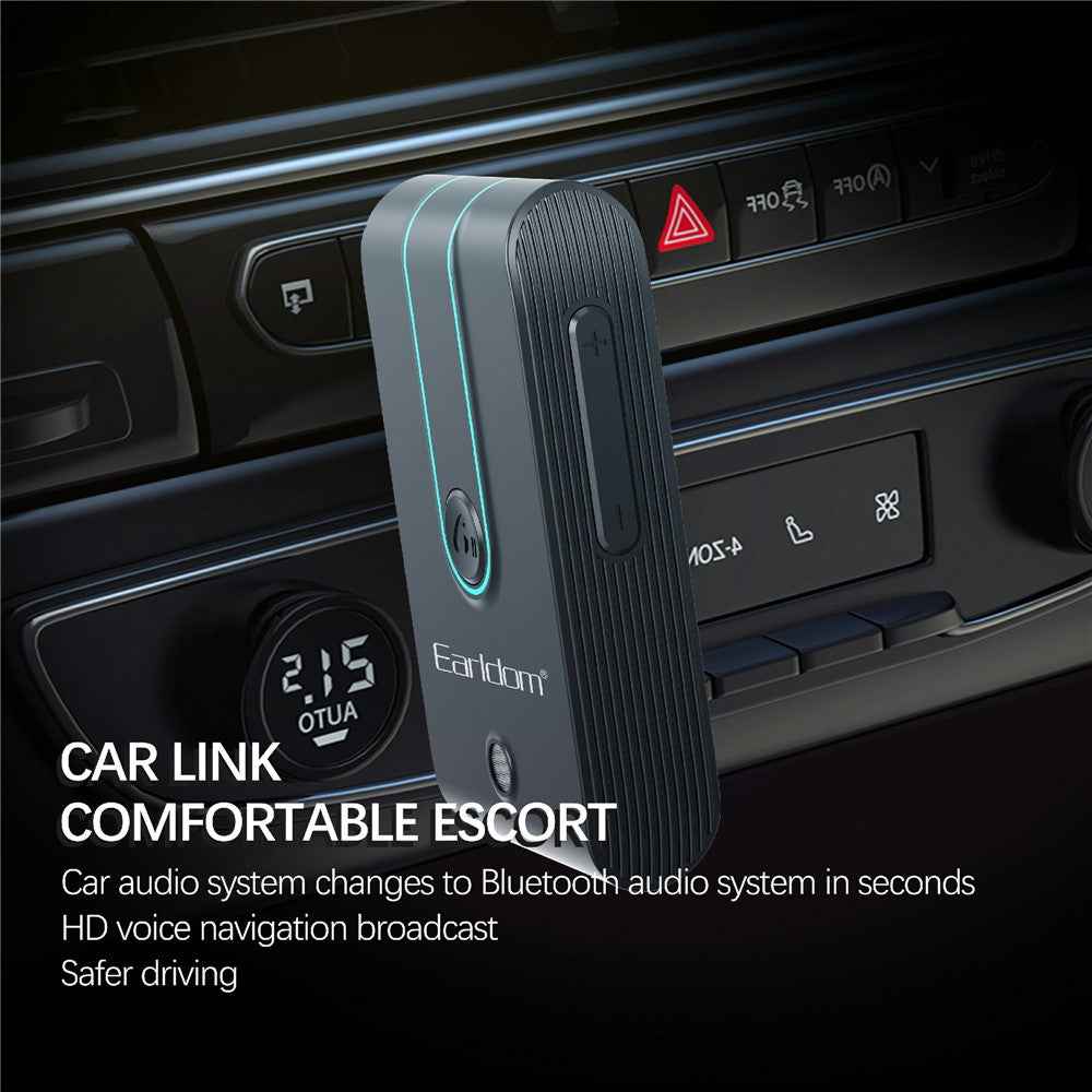 EARLDOM ET-BR05 Bluetooth-compatible 5.3 Wireless Adapter Hand-Free Call 3.5mm AUX Car Audio Speaker Receiver