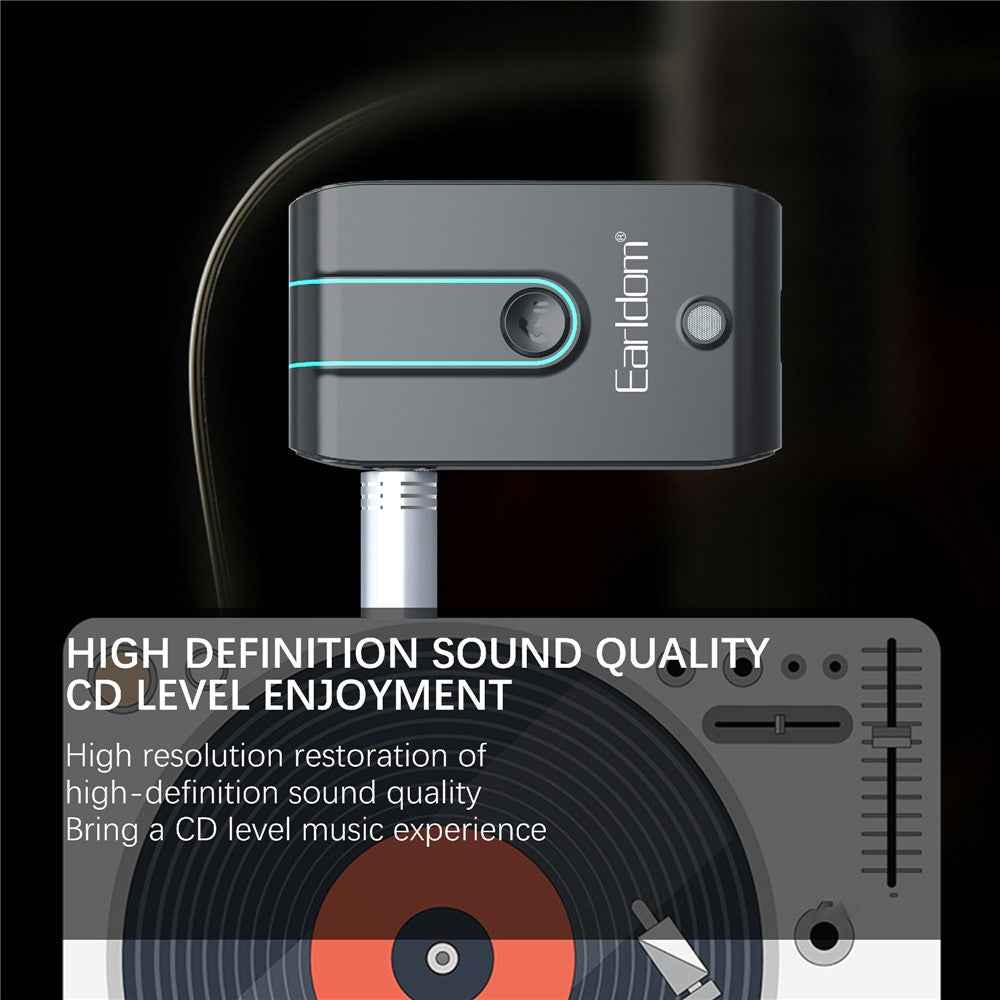 EARLDOM ET-BR05 Bluetooth-compatible 5.3 Wireless Adapter Hand-Free Call 3.5mm AUX Car Audio Speaker Receiver