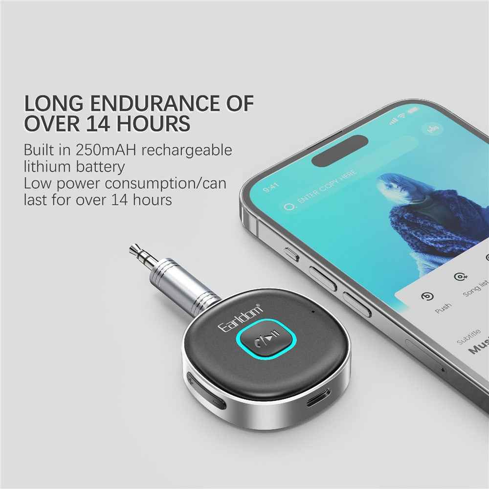 EARLDOM ET-BR03 Bluetooth-compatible 5.3 Wireless Receiver 3.5mm AUX Car Audio System Speaker Adapter