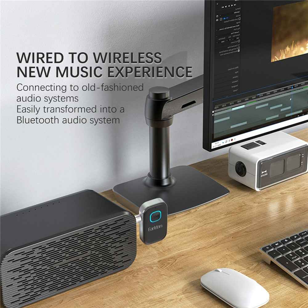 EARLDOM ET-BR04 Bluetooth-compatible Receiver 3.5mm AUX Car Audio System Speaker Wireless Adapter