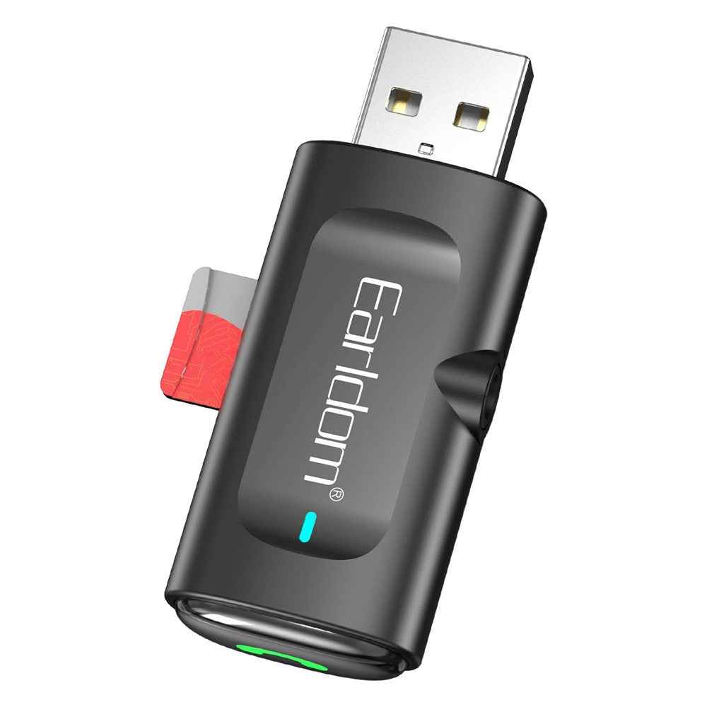 EARLDOM ET-BR06 Car Bluetooth-compatible 5.3 Receiver Audio Adapter with TF Card, AUX Port