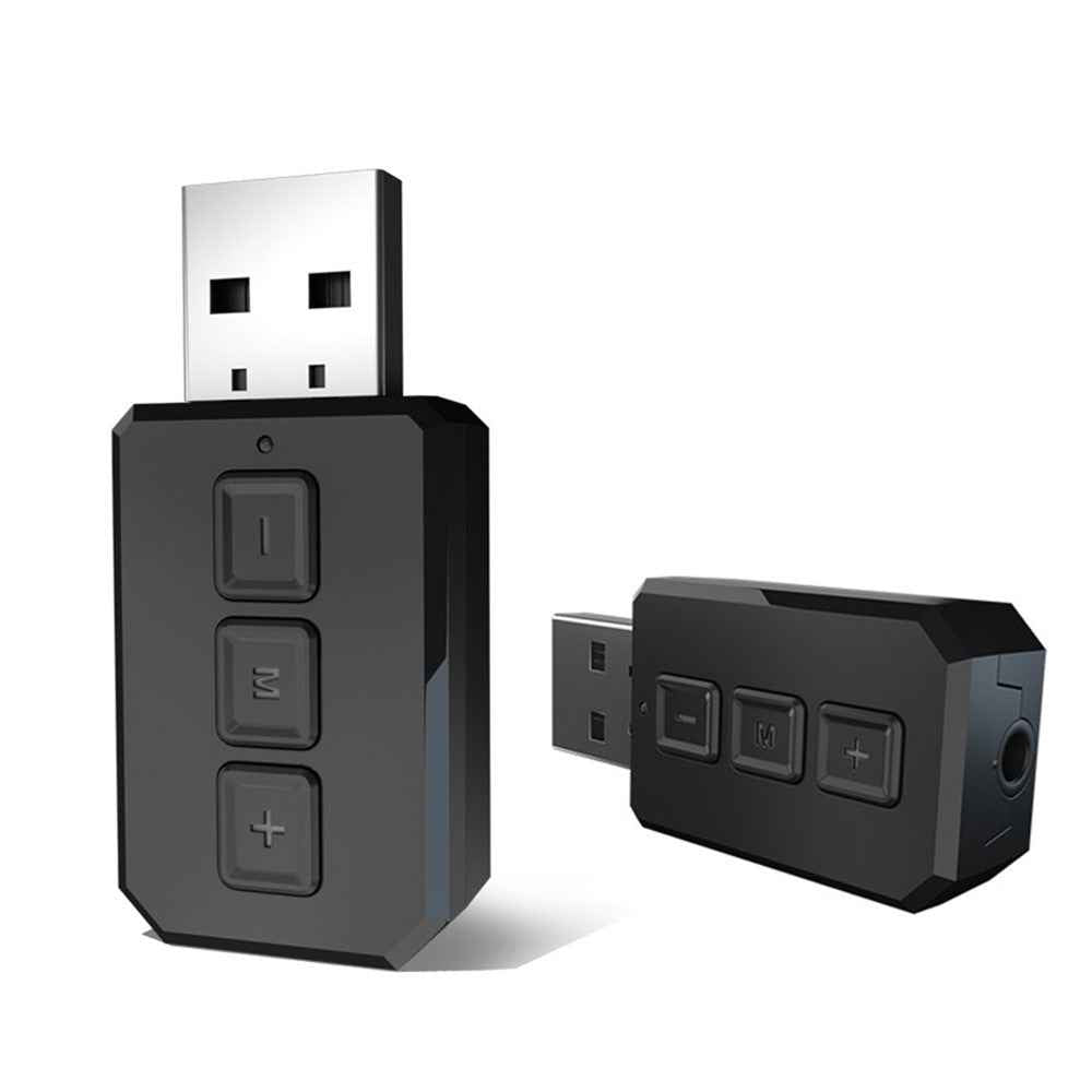 BT102 USB Bluetooth-compatible 5.0 Audio Receiver Transmitter AUX RCA 3.5MM Jack Stereo Wireless Adapter Dongle with Mic for Car TV PC Headphone