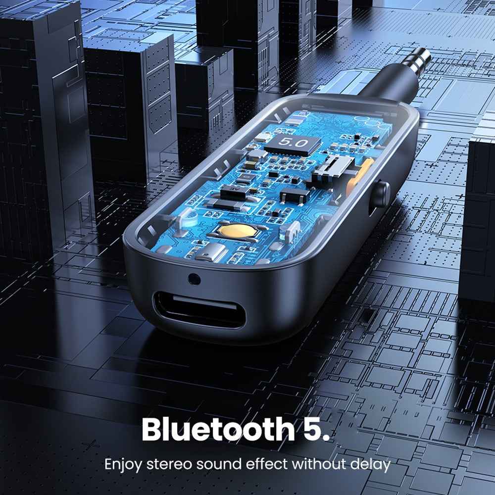 UGREEN 2-in-1 Bluetooth-compatible 5.0 Transmitter Receiver 3.5mm Stereo AUX Adapter for Earphones TV Car Audio