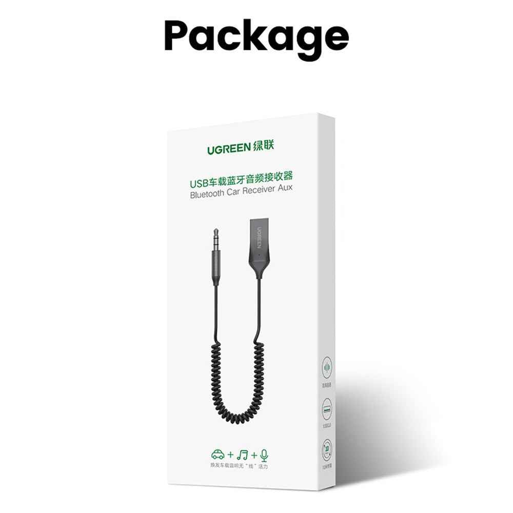UGREEN Car Bluetooth-compatible 5.0 Adapter USB to 3.5mm Aux Audio Music Wireless Receiver Hands-free Adapter