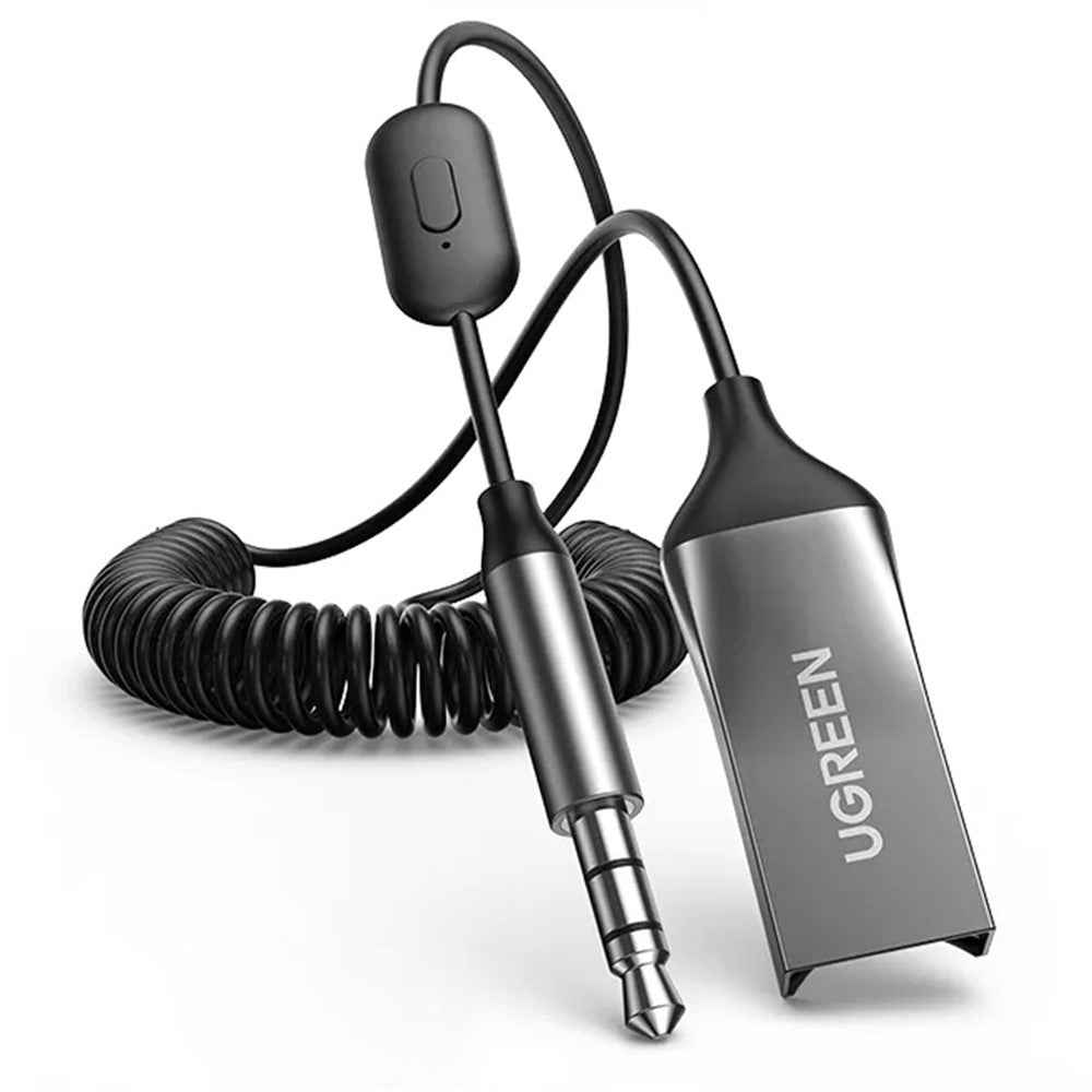 UGREEN Car Bluetooth-compatible 5.0 AUX Adapter Audio Receiver USB to 3.5mm Hands Free Kit Support TF Card