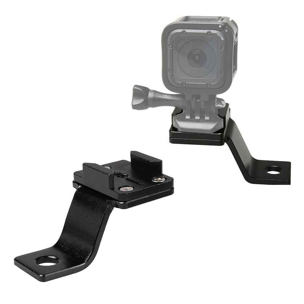 G082 For GoPro Action Camera Motorcycle Rearview Mirror Mount Bracket CNC Aluminum Alloy Camera Holder - Black