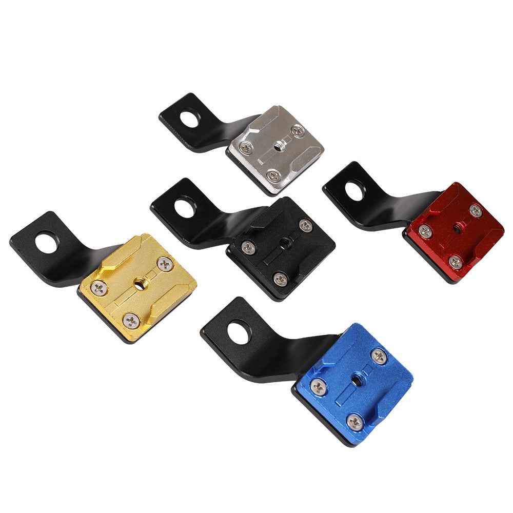 G082 For GoPro Action Camera Motorcycle Rearview Mirror Mount Bracket CNC Aluminum Alloy Camera Holder - Black