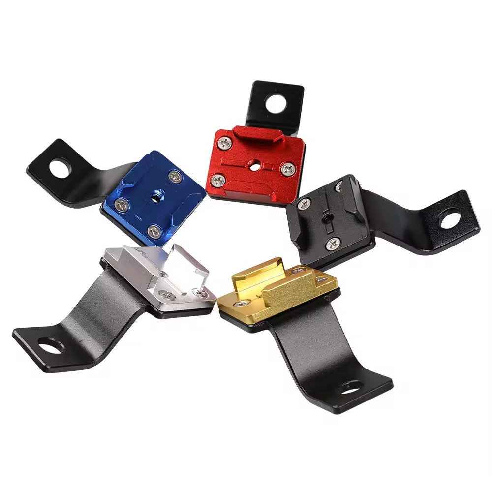G082 For GoPro Action Camera Motorcycle Rearview Mirror Mount Bracket CNC Aluminum Alloy Camera Holder - Black
