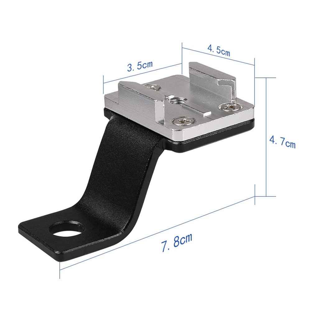 G082 For GoPro Action Camera Motorcycle Rearview Mirror Mount Bracket CNC Aluminum Alloy Camera Holder - Black