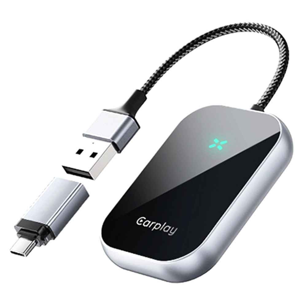 A21 Dual Band WiFi Bluetooth-compatible Car Android Auto Adapter Carplay Box Wired to Wireless Dongle