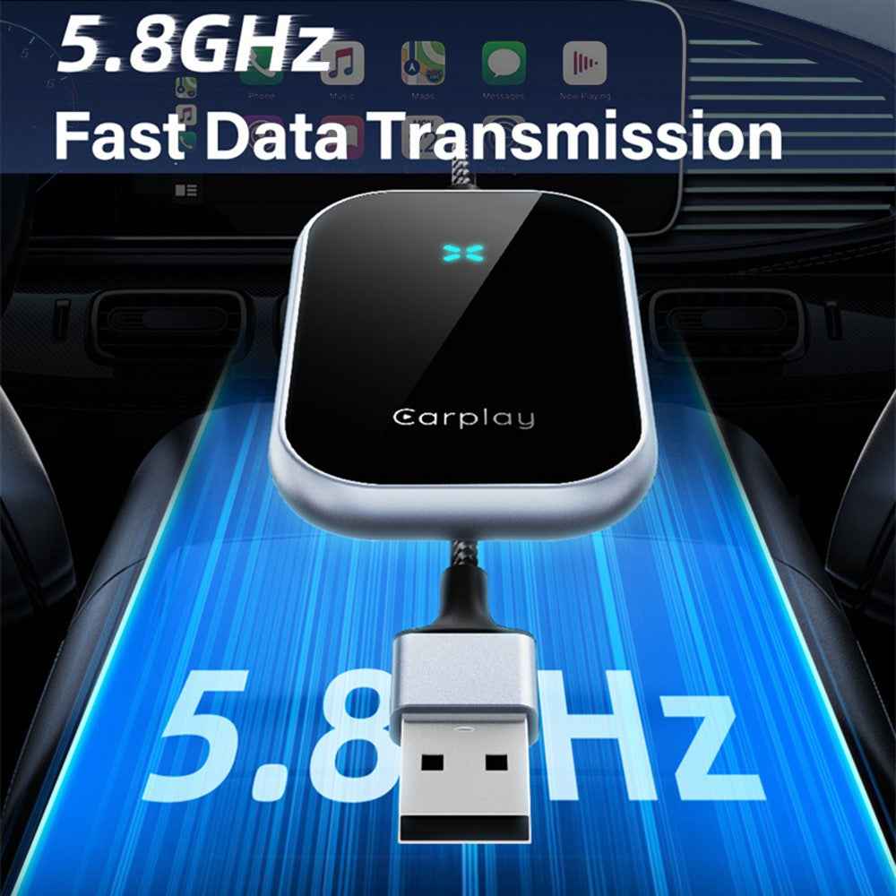 A21 Dual Band WiFi Bluetooth-compatible Car Android Auto Adapter Carplay Box Wired to Wireless Dongle