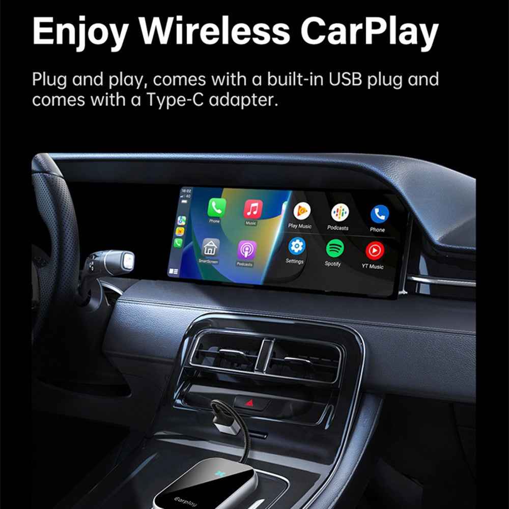 A21 Dual Band WiFi Bluetooth-compatible Car Android Auto Adapter Carplay Box Wired to Wireless Dongle