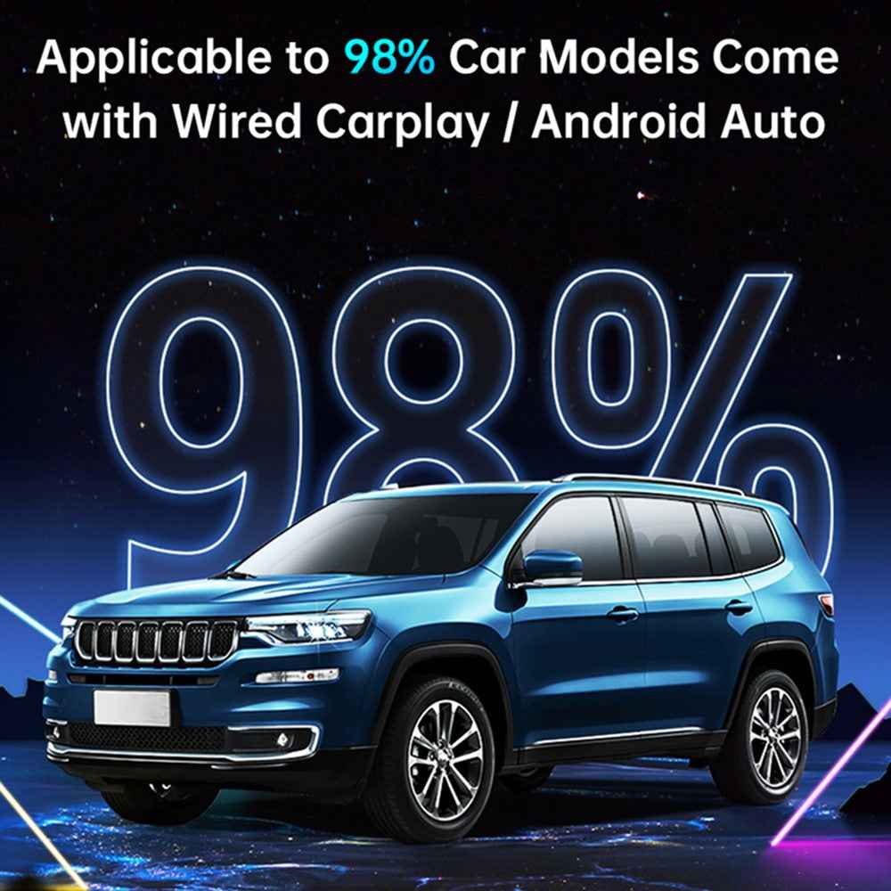 A21 Dual Band WiFi Bluetooth-compatible Car Android Auto Adapter Carplay Box Wired to Wireless Dongle