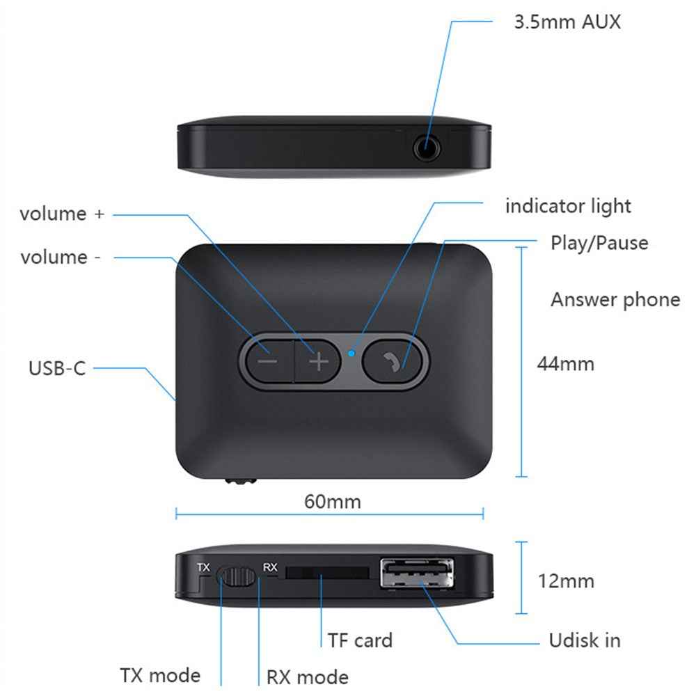 B58 Bluetooth-compatible 5.4 Transmitter Receiver MP3 AUX Adapter for TV / Computer