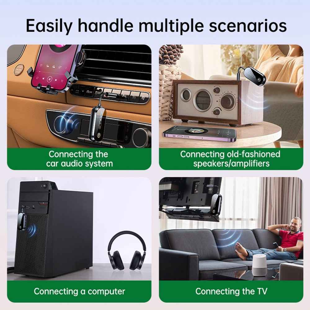 C83PRO 3.5mm AUX Adapter Bluetooth-compatible 5.4 Transmitter Receiver for Connecting 2 Wireless Devices