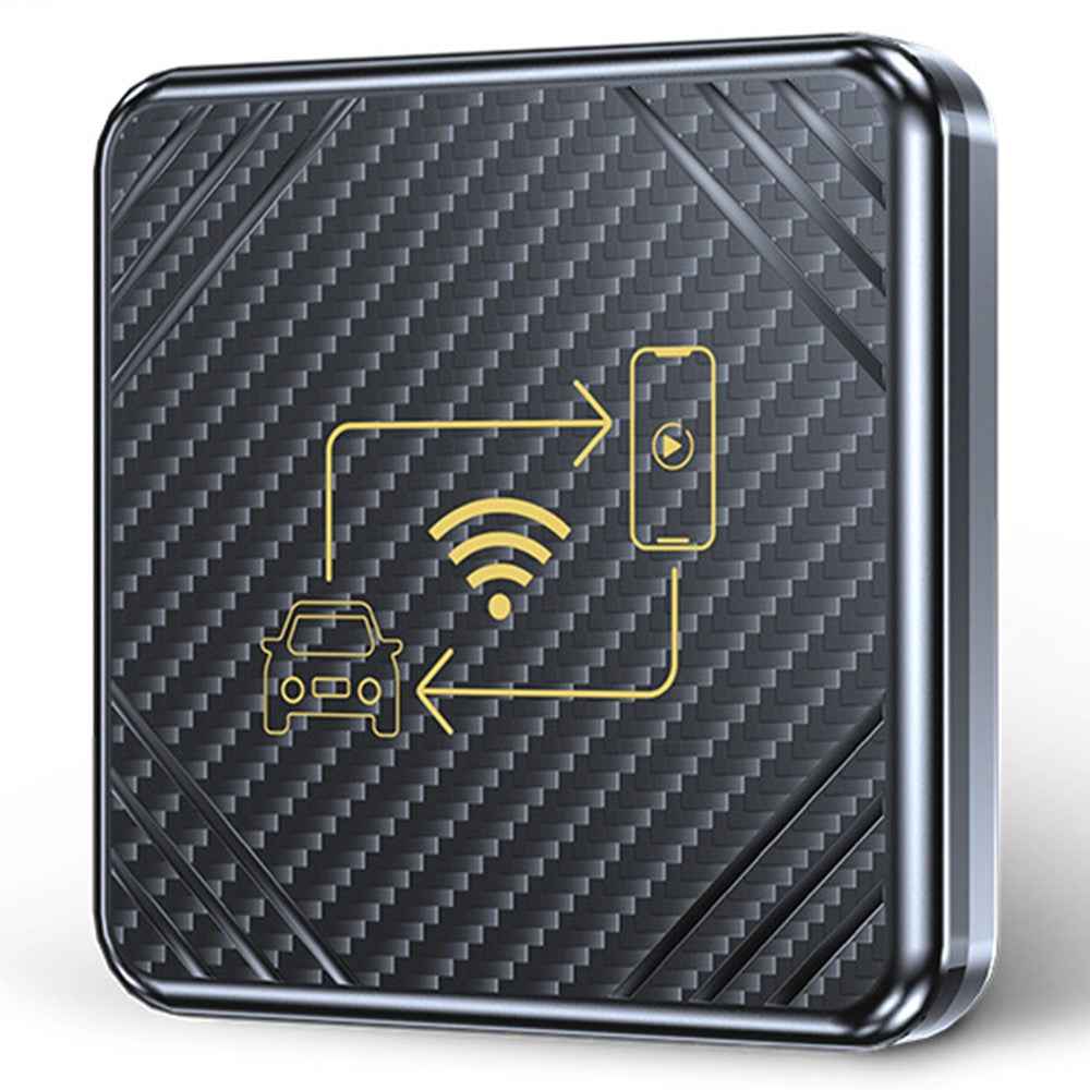 Q1 Carplay Android Auto 2-in-1 AI Box Bluetooth-compatible 5.0 Wired to Wireless Adapter - Gold