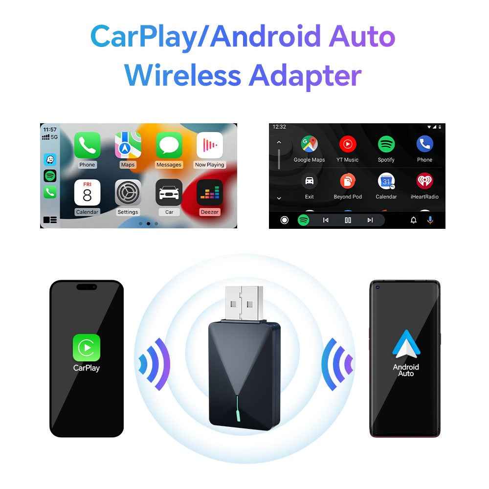 Mini U3 Plug and Play USB Car Wired to Wireless Carplay Adapter Dongle