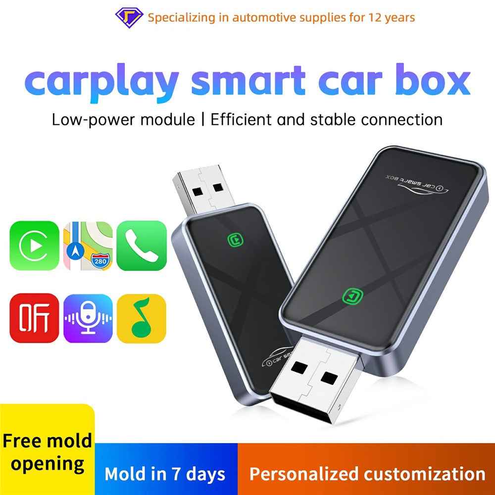 BY967B USB Flash Drive Car Wired to Wireless Carplay Android Auto 2 in 1 Smart Box