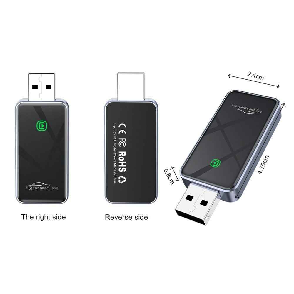 BY967B USB Flash Drive Car Wired to Wireless Carplay Android Auto 2 in 1 Smart Box