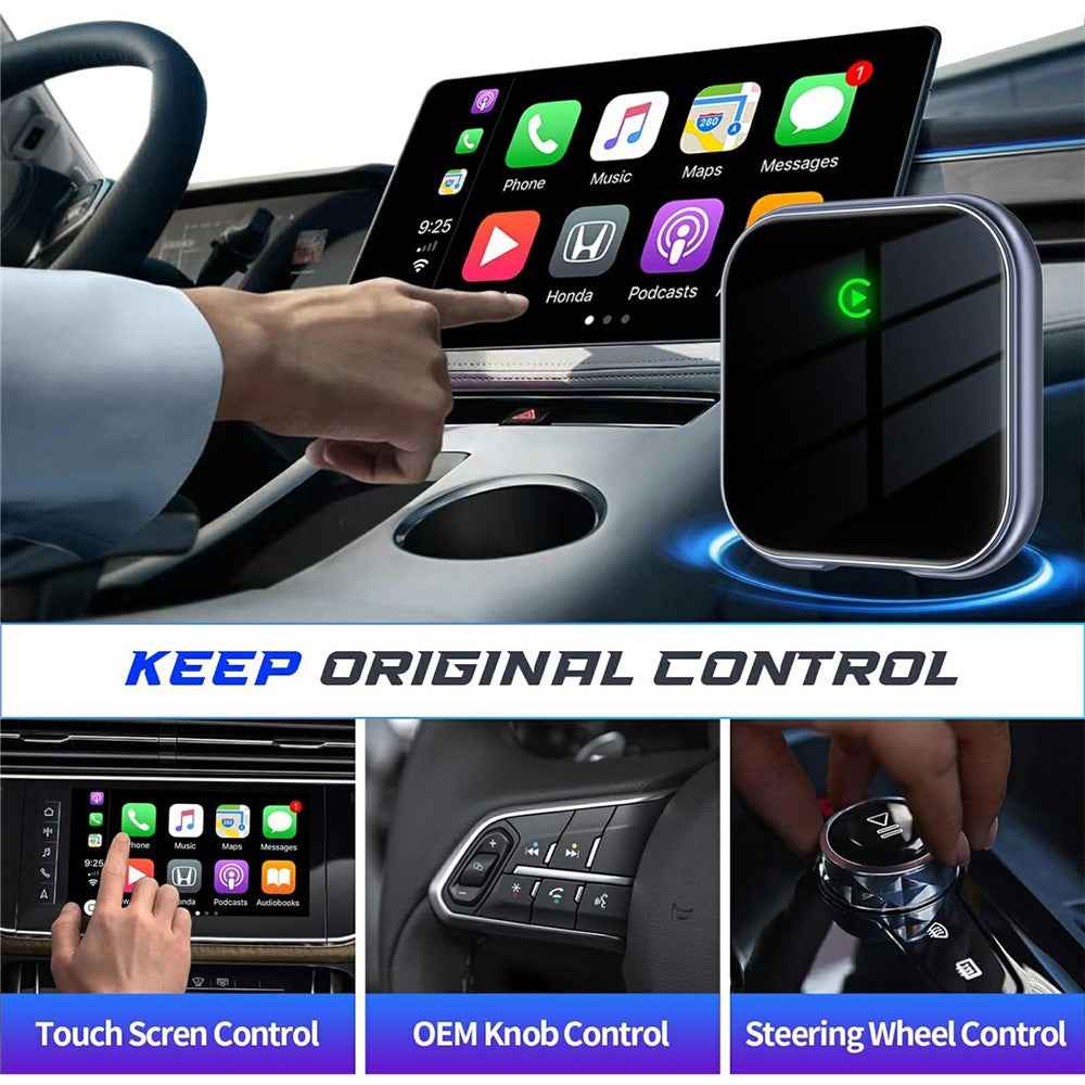 BY963 Vehicle Wireless Adapter WiFi Bluetooth-compatible Dual Connection Car Connectivity Converter Box - Carplay