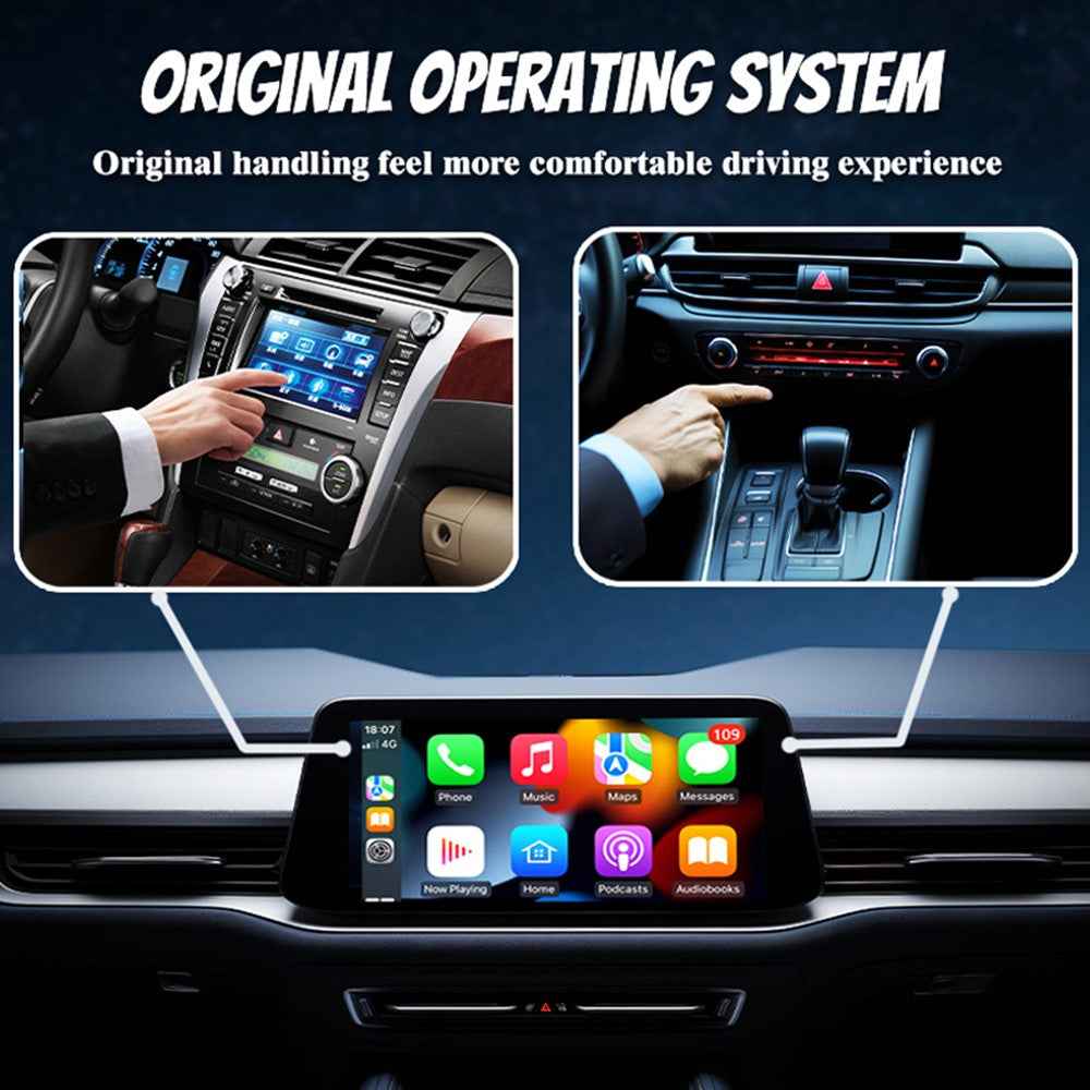 PL7 USB Wired to Wireless CarPlay Adapter Box Quad-Core A53 Processor Bluetooth-compatible 5.0  /  WiFi 5.8 Converter