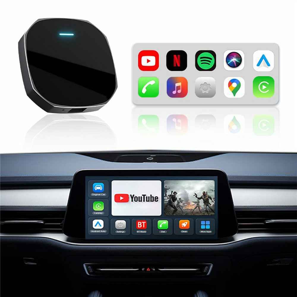 FB2 Bluetooth-compatible + WiFi Wireless CarPlay Box Automatic Connection Android Auto Adapter for Wired Car Systems