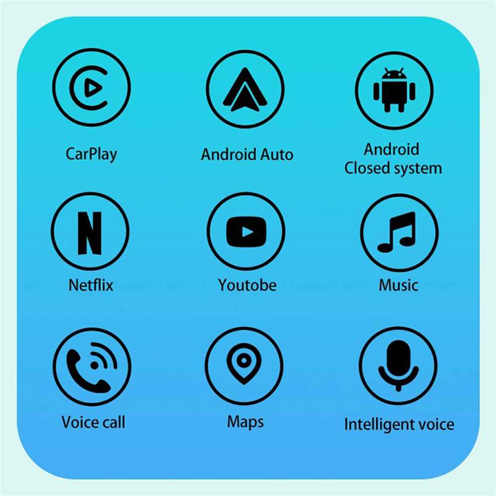 FB2 Bluetooth-compatible + WiFi Wireless CarPlay Box Automatic Connection Android Auto Adapter for Wired Car Systems