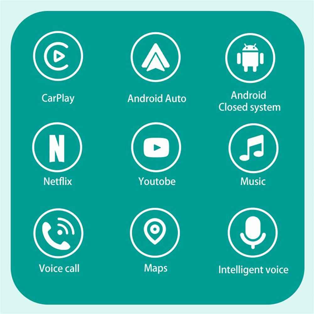 FB3 Wireless Car Play Adapter Box for Wired Car Systems Bluetooth-compatible 5.0 WiFi 5.8G Quad-Core A53 Processor