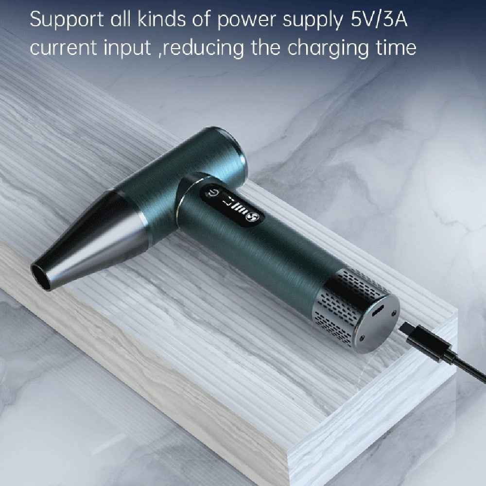 D15S Portable High-Speed Air Flow Fan Compact Powerful Brushless Motor Blower Dust Cleaner