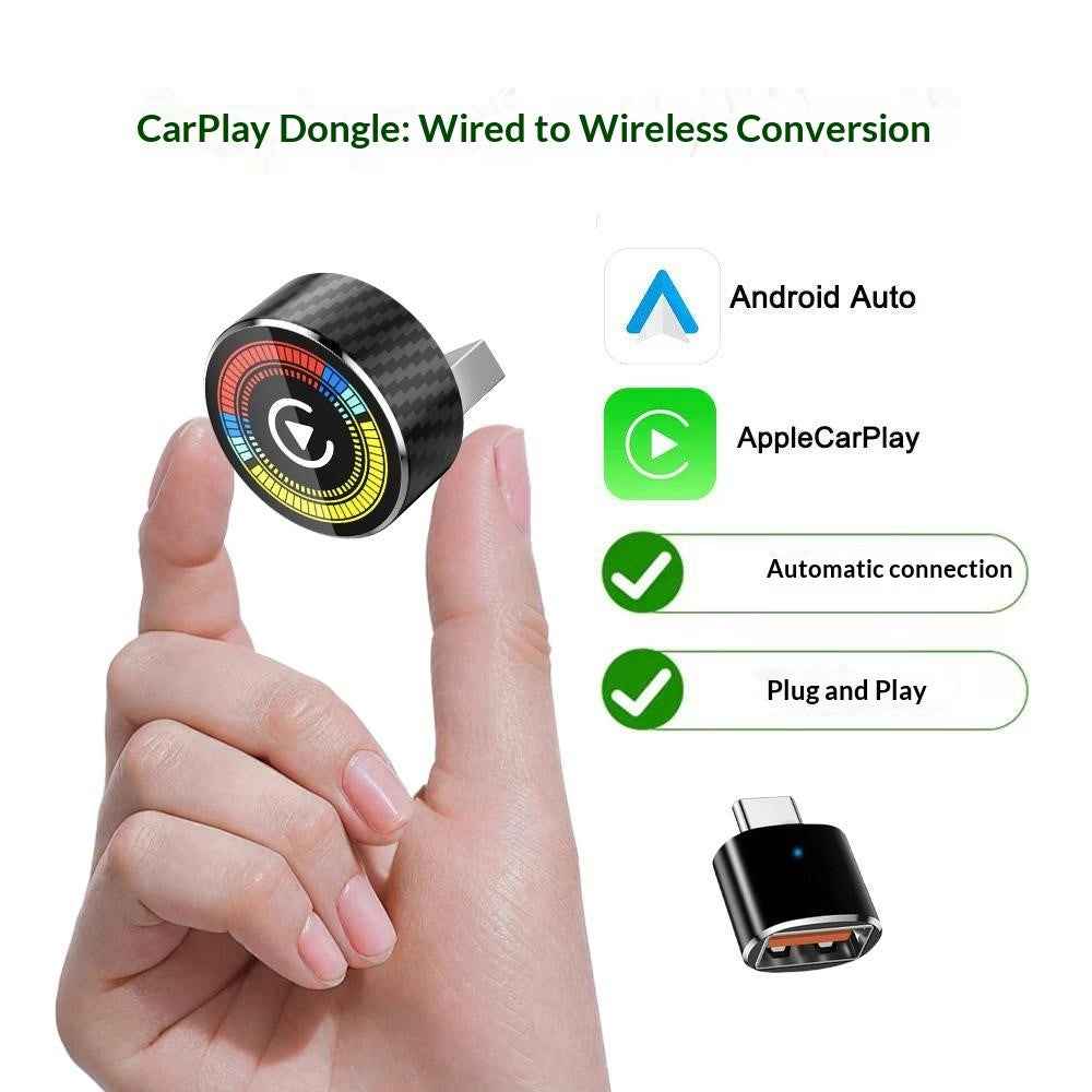 M47 2 in 1 AI Box Wireless Car Adapter for Car Play  /  Android Auto Upgrade Wired to Wireless Converter