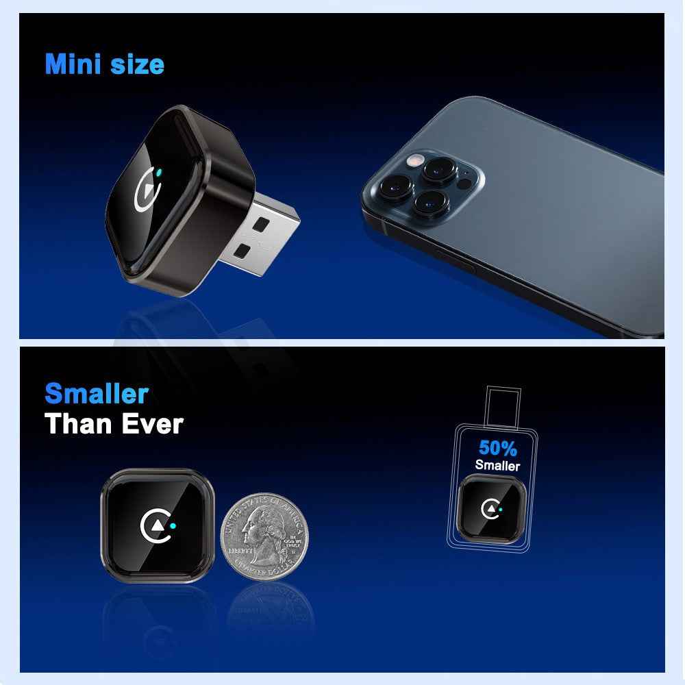 M62 2 in 1 AI Box Wireless Car Play Adapter for Built-in Car Play  /  Android Auto Wired to Wireless Converter - Black