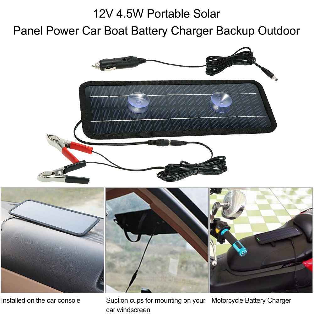 BAG330-135SAE 4.5W Car 12V Lead Acid Battery Solar Charging Panel Automotive Solar Charger