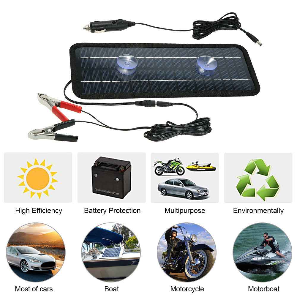 BAG330-135SAE 4.5W Car 12V Lead Acid Battery Solar Charging Panel Automotive Solar Charger