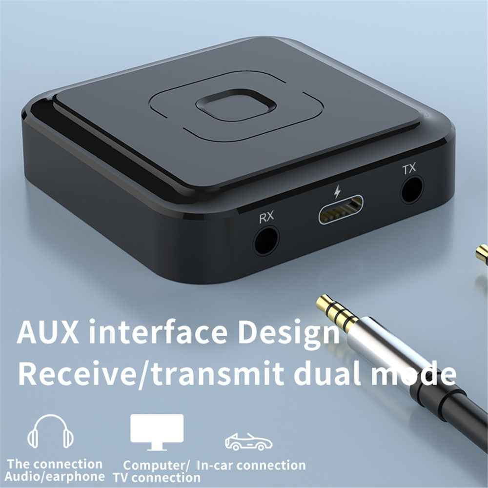 BT-22 Bluetooth-compatible 5.1 Audio Receiver Transmitter with Microphone 3.5mm AUX RCA Jack Wireless Stereo Adapter Car Headphone USB Dongle