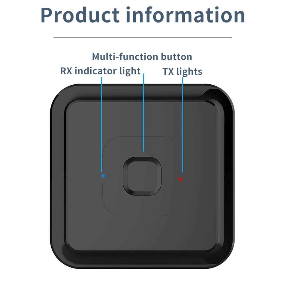 BT-22 Bluetooth-compatible 5.1 Audio Receiver Transmitter with Microphone 3.5mm AUX RCA Jack Wireless Stereo Adapter Car Headphone USB Dongle