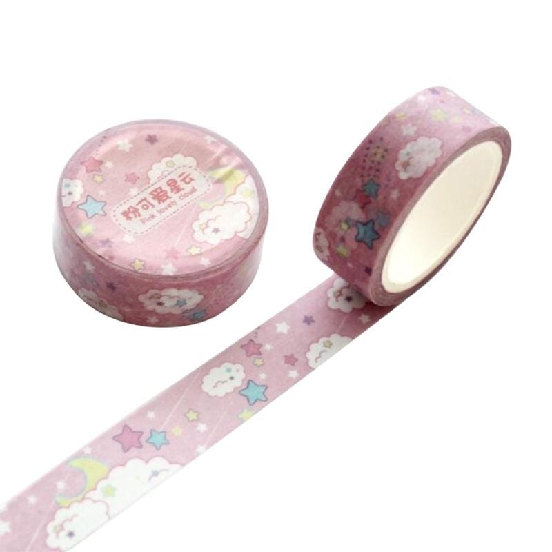 2 PCS 1.5cm Wide Cartoon DIY Scrapbooking Sticker Label Masking Tape (Style10)