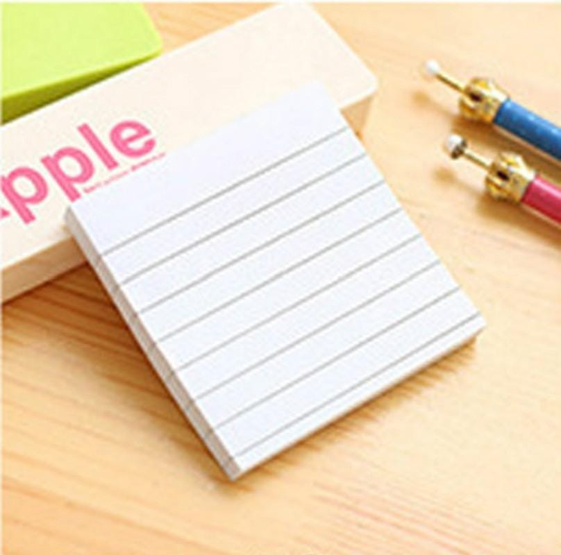 5 PCS Simple Kraft Paper Horizontal Line Small Note Book Square Message Note N Times Post It (Yellow)