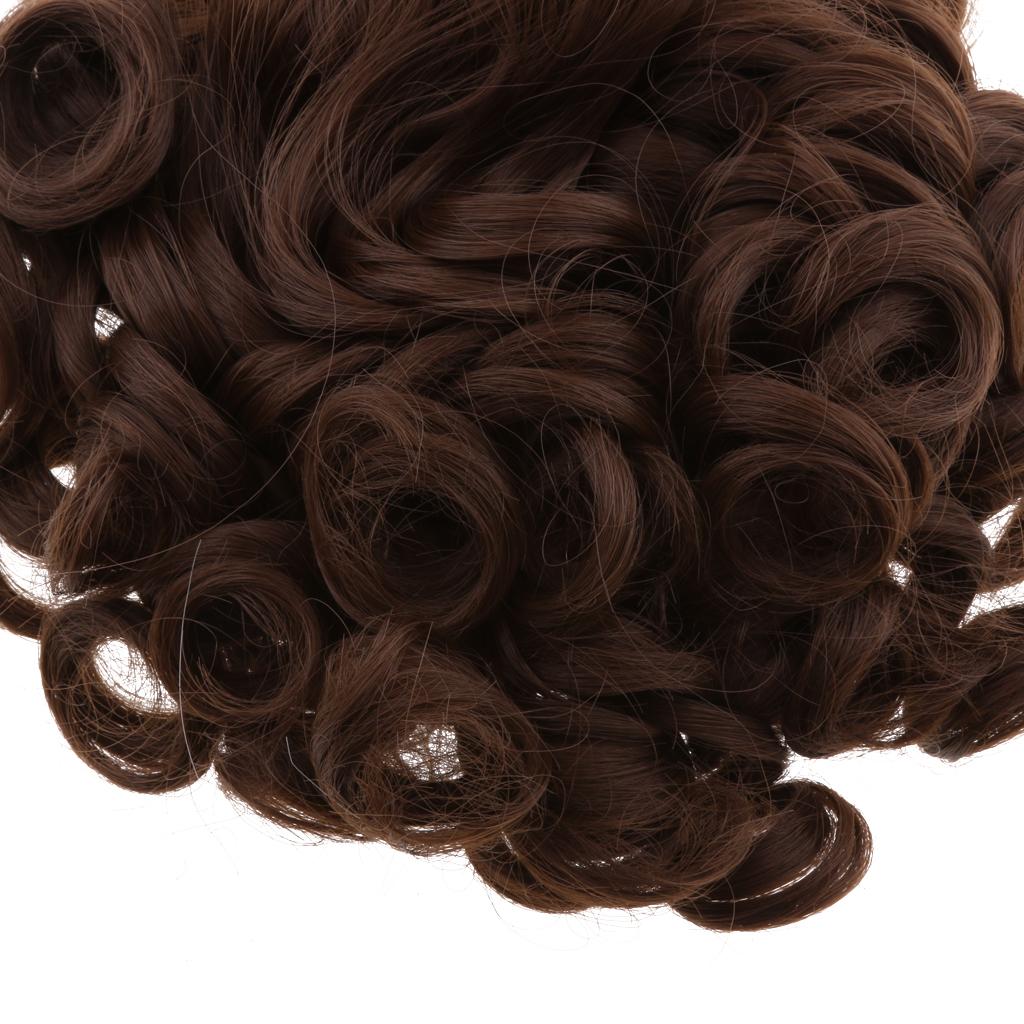 Dolls Long Curly Hair Wig for 18inch Doll DIY Making Coffee
