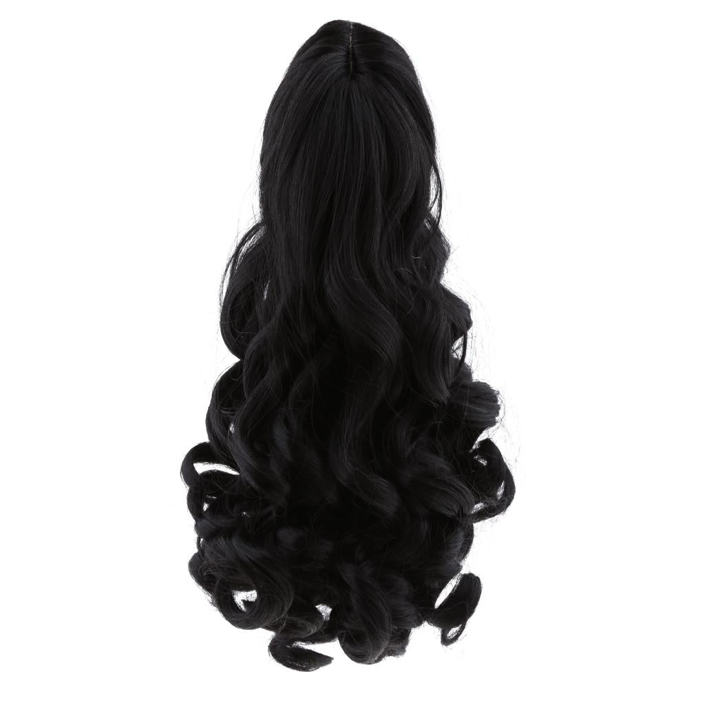 Dolls Long Curly Hair Wig for 18inch Doll DIY Making Black