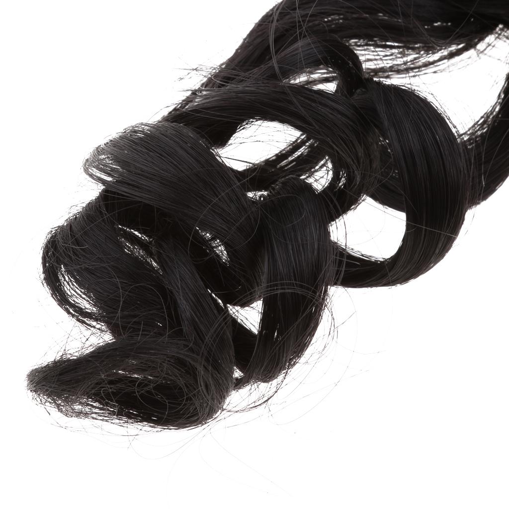 Dolls Long Curly Hair Wig for 18inch Doll DIY Making Black