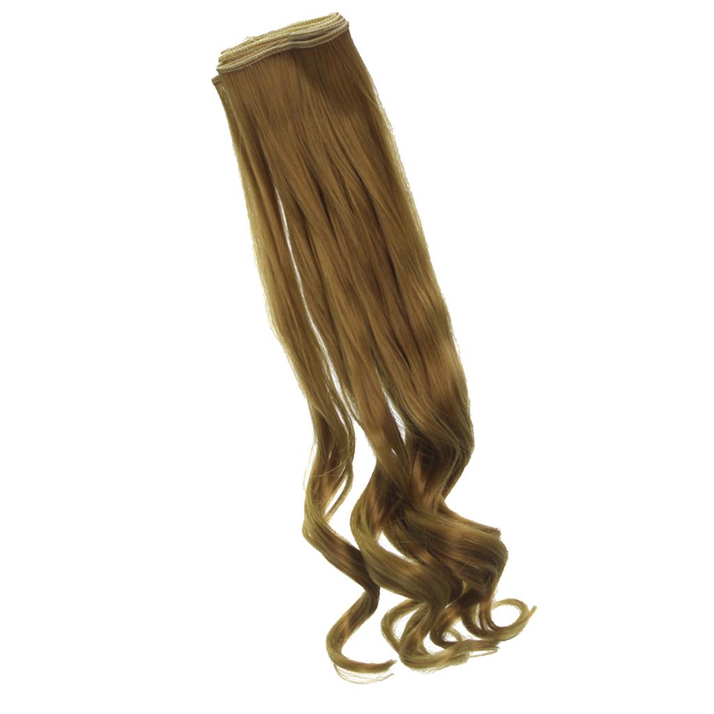 25x100cm DIY Long Curly Wig Hair for BJD SD Dolls DIY Making Light Coffe