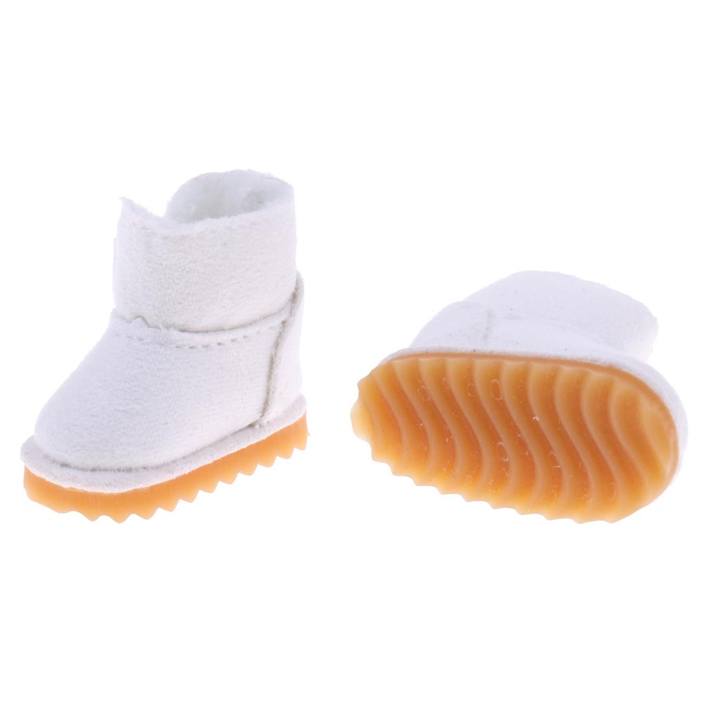 Fashion Bowknot Snow Boots Shoes for 12'' Blythe Dolls Clothes White