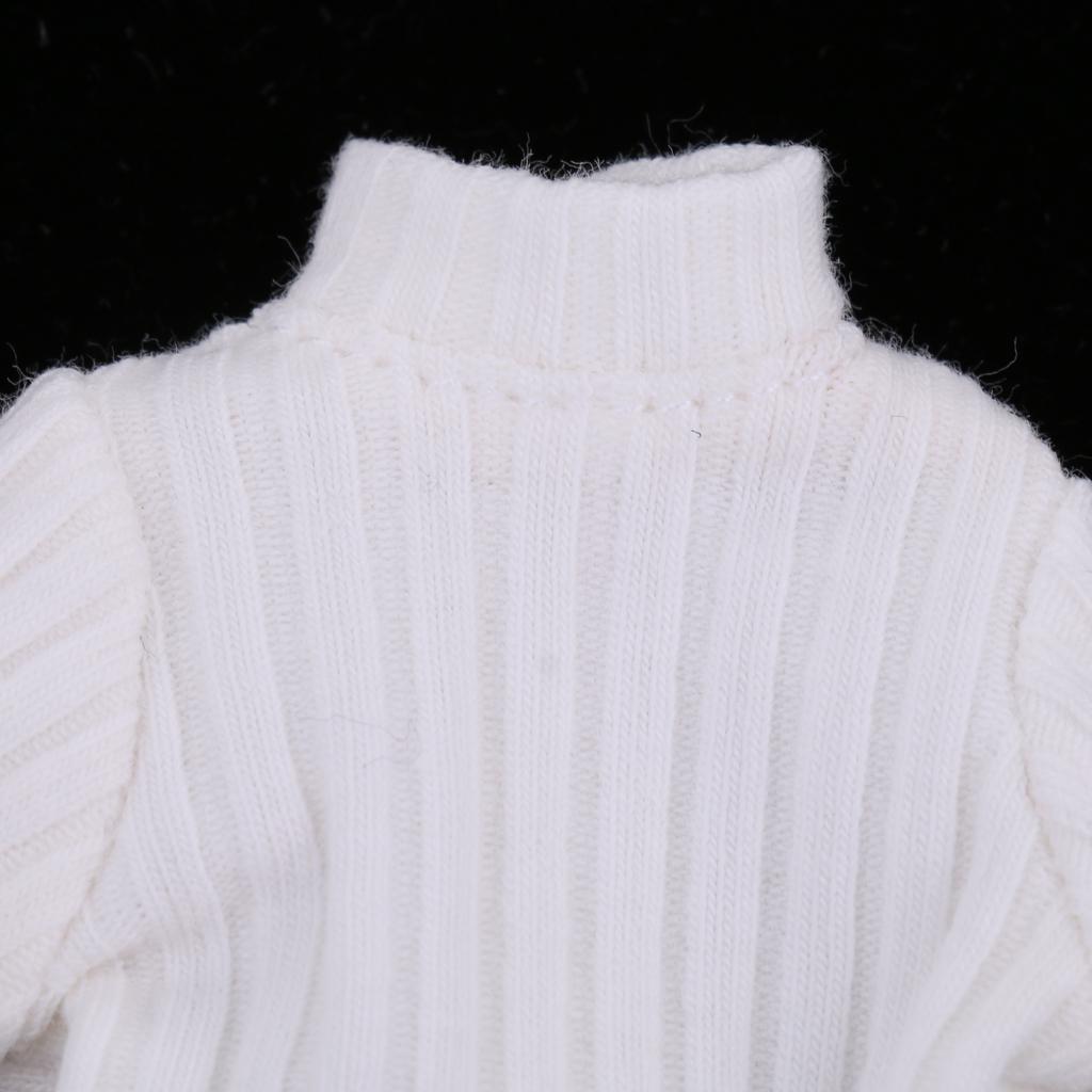 1/6 Scale Long Sleeve Jumper Dress Top for Blythe Azone Licca Doll White