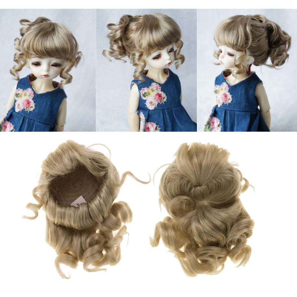 1/6 BJD Wave Curly Wig Hair for Dollfie DIY Hairpiece Making Repair
